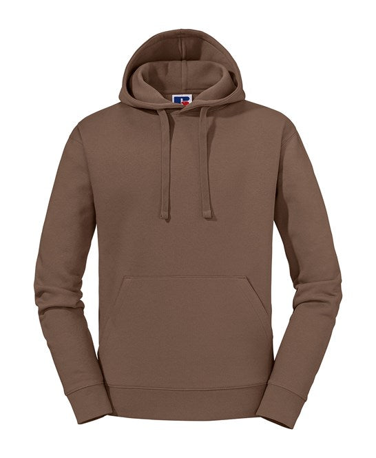 Russell Europe Authentic Hooded Sweatshirt Mocha Contemporary Fit 80% Cotton