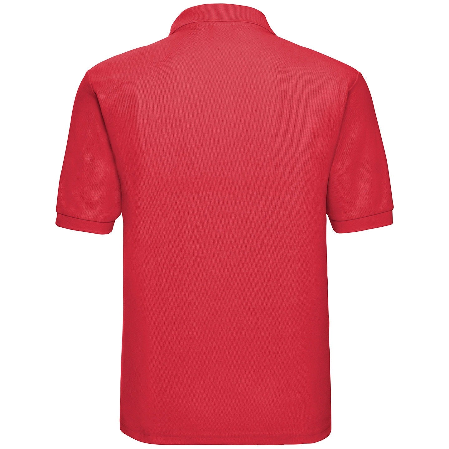 Russell Europe Classic Polycotton Polo Shirt Bright Red Soft Comfortable Fit