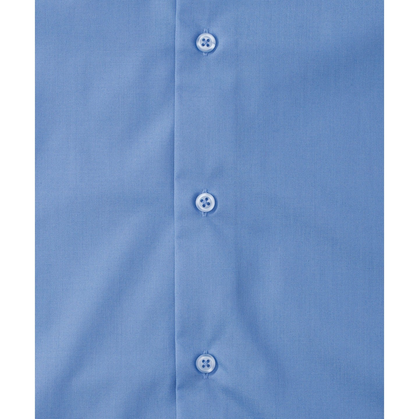 Russell Collection Long Sleeve Polycotton Fitted Poplin Shirt for Men & Women