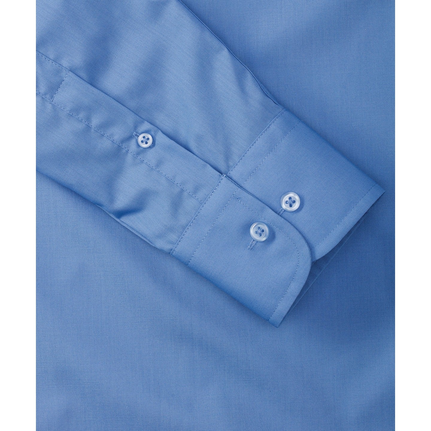 Russell Collection Long Sleeve Polycotton Fitted Poplin Shirt for Men & Women