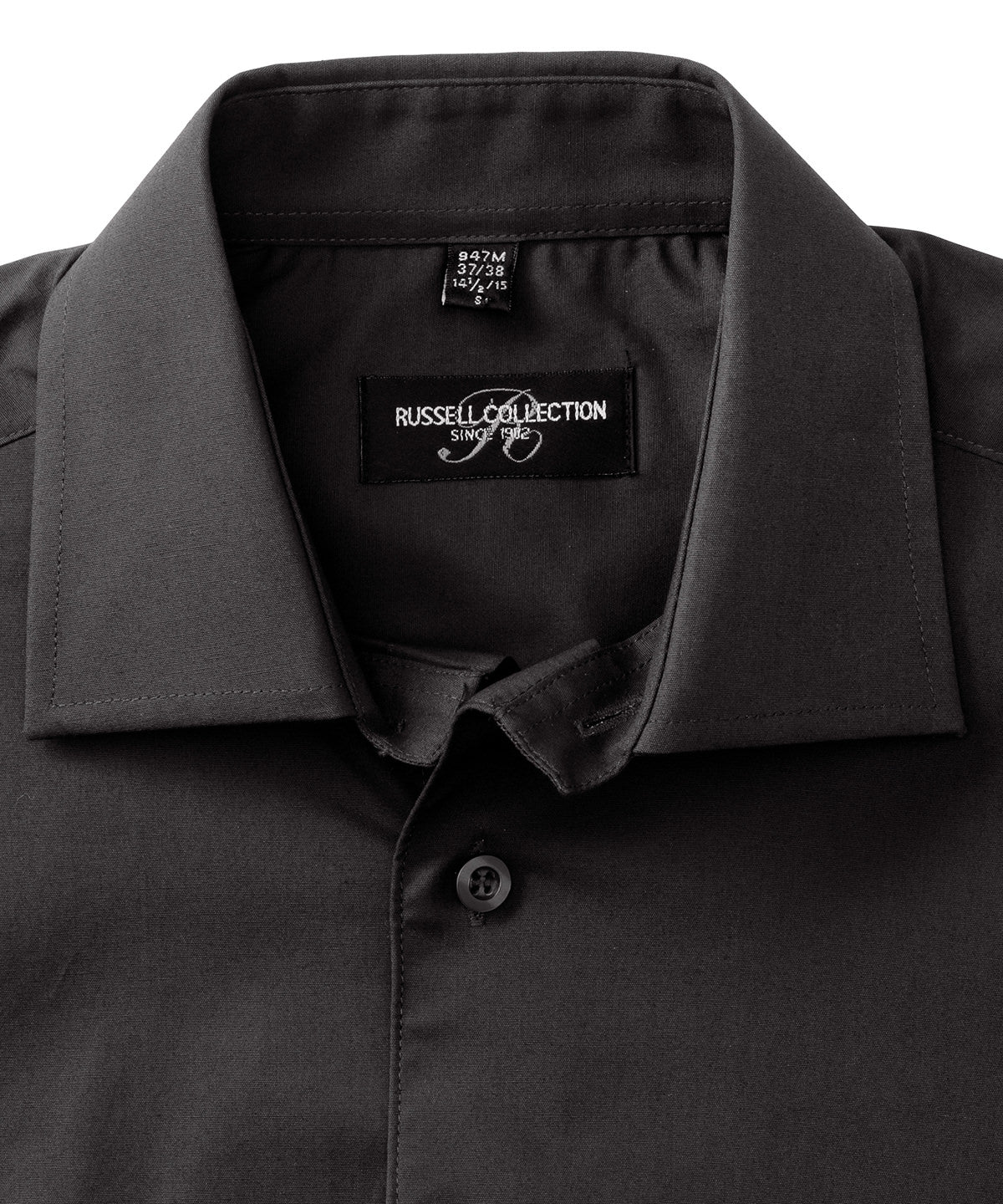 Russell Collection Fitted Short Sleeve Easycare Shirt Semi-Cutaway Collar