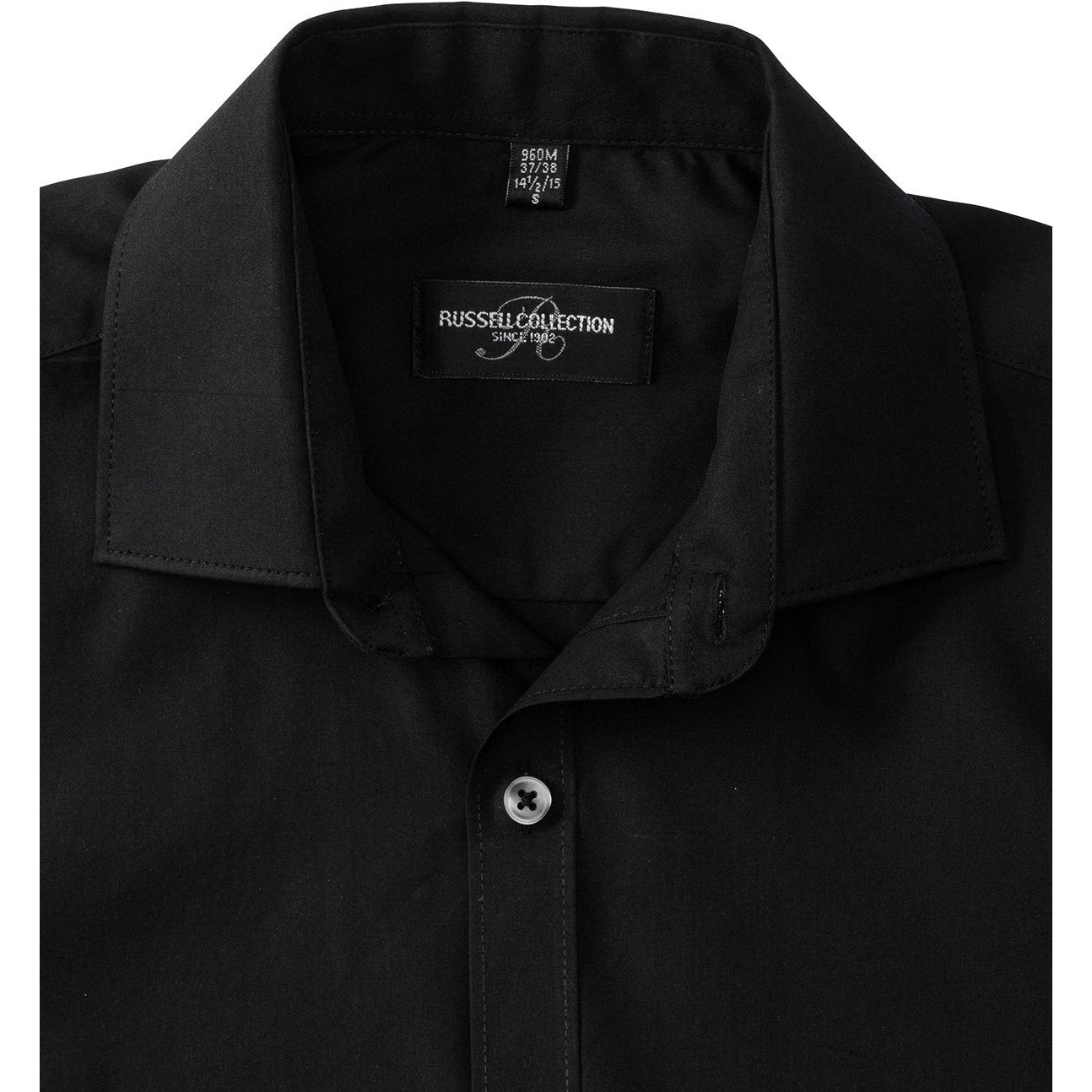 Russell Collection Long Sleeve Stretch Shirt Fitted Cotton Lycra T400Â® Fabric