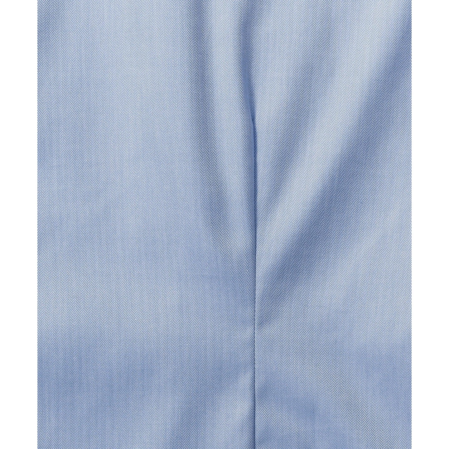 Russell Collection Women's Long Sleeve Herringbone Shirt Fitted Cotton Blend