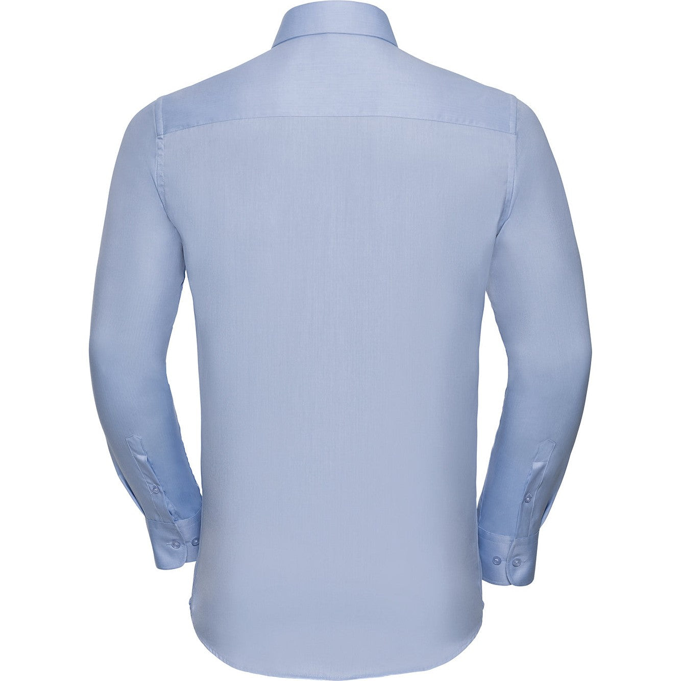 Russell Collection Long Sleeve Herringbone Shirt Tailored Fit Cotton Blend