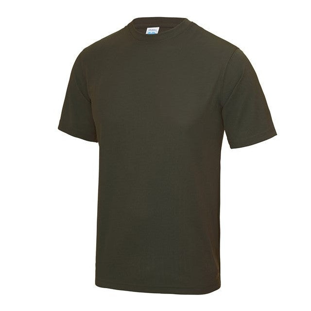 Awdis Just Cool Cool T Shirt Olive Moisture-Wicking Lightweight Crew Neck