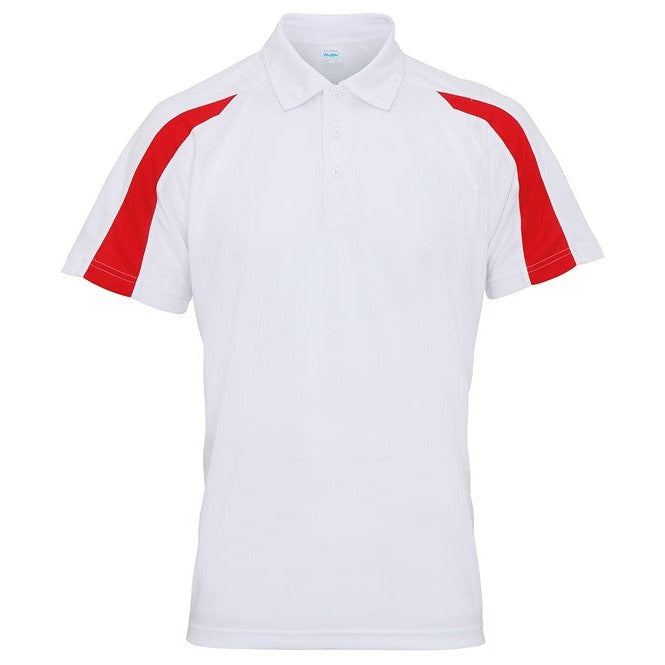 Awdis Just Cool Contrast Polo Shirt Lightweight Raglan Sleeves Team Sports
