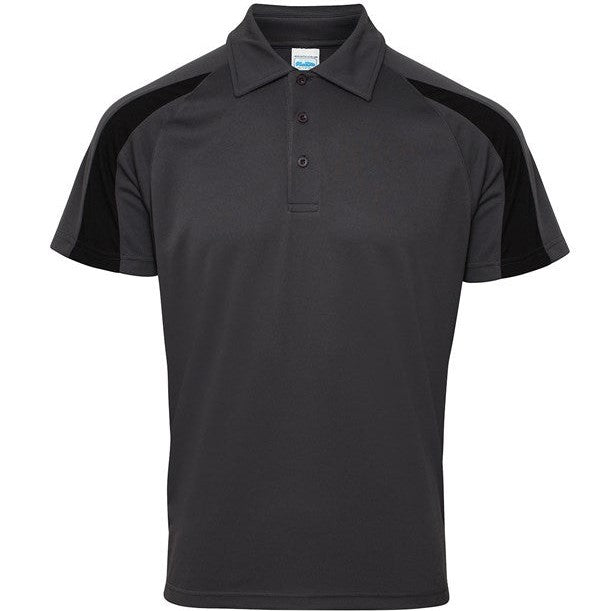 Awdis Just Cool Contrast Polo Shirt Lightweight Raglan Sleeves Team Sports