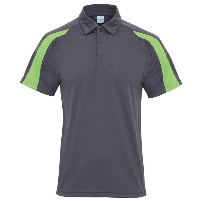 Awdis Just Cool Contrast Polo Shirt Lightweight Raglan Sleeves Team Sports