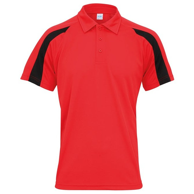 Awdis Just Cool Contrast Polo Shirt Lightweight Raglan Sleeves Team Sports