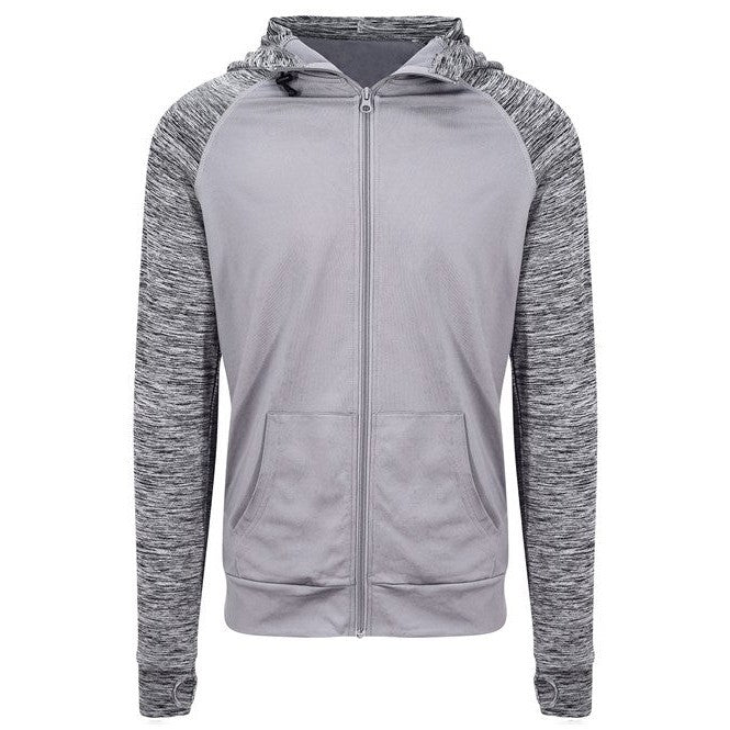 Awdis Just Cool Contrast Zoodie with Adjustable Hood and Thumbholes, Active Fit