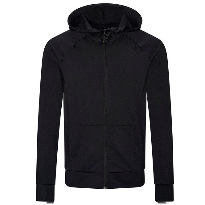 Awdis Just Cool Contrast Zoodie with Adjustable Hood and Thumbholes, Active Fit