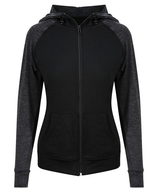 Awdis Just Cool Women's Contrast Zoodie Adjustable Hood Raglan Sleeves