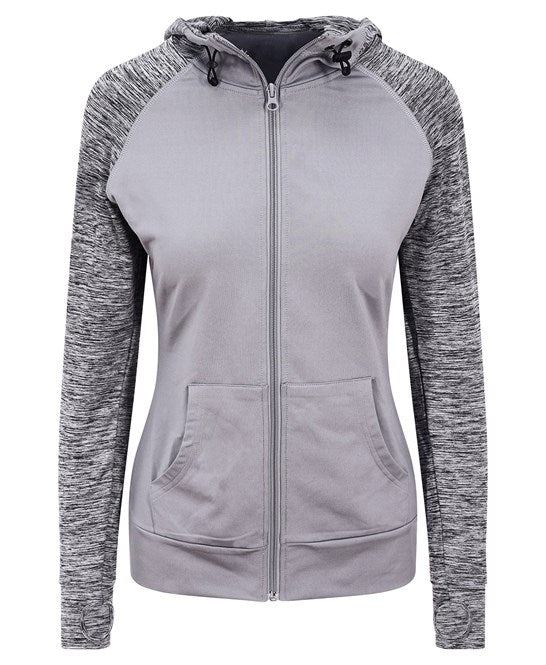 Awdis Just Cool Women's Contrast Zoodie Adjustable Hood Raglan Sleeves