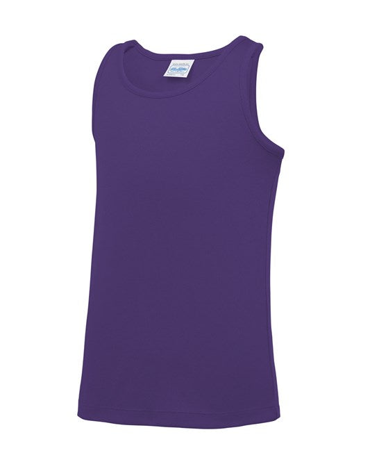 Awdis Just Cool Kids Vest Lightweight Moisture-Wicking Sporty Fit UPF 30+