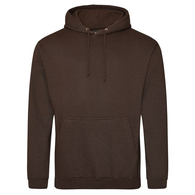 Awdis Just Hoods College Hoodie Hot Chocolate Soft Cotton Pouch Pocket WRAP