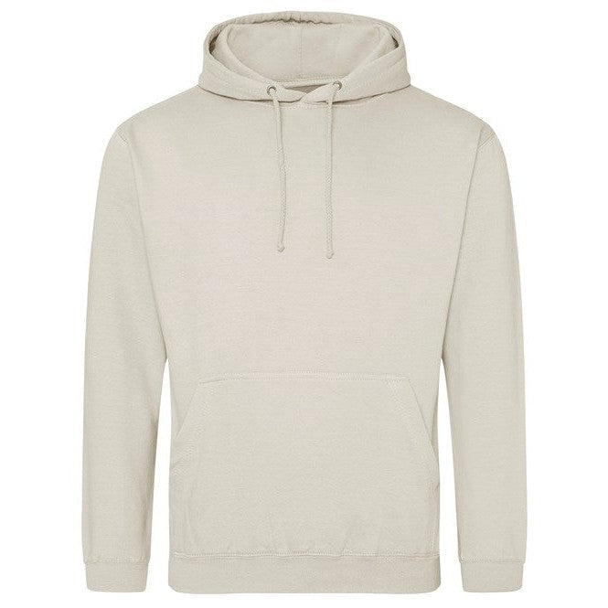 Awdis Just Hoods College Hoodie Natural Stone Soft Cotton Pouch Pocket WRAP