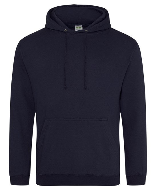 Awdis Just Hoods College Hoodie New French Navy Soft Cotton Pouch Pocket