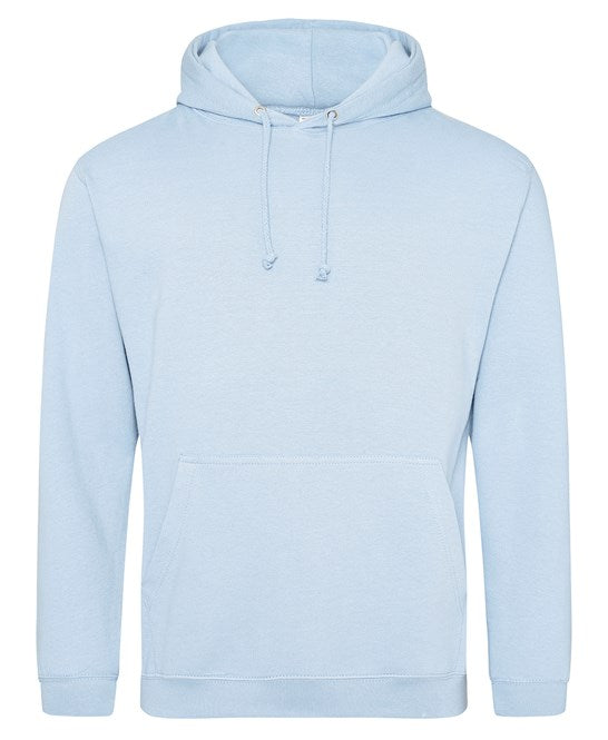 Awdis Just Hoods College Hoodie Sky Blue Cotton Blend Kangaroo Pocket WRAP