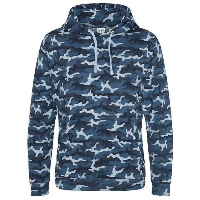 Awdis Just Hoods Camo Hoodie Classic Print Kangaroo Pocket Soft Cotton Blend