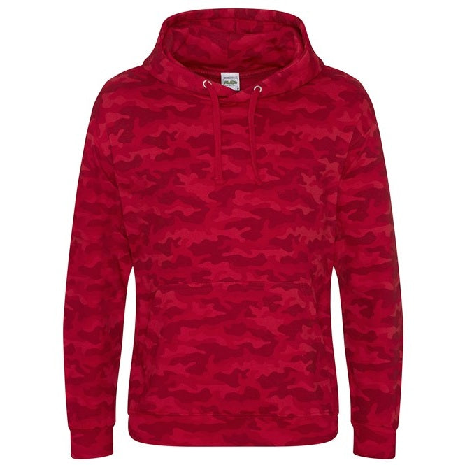 Awdis Just Hoods Camo Hoodie Classic Print Kangaroo Pocket Soft Cotton Blend