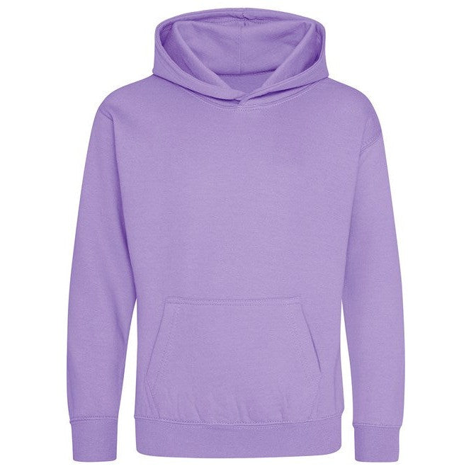 Awdis Just Hoods Kids Hoodie Digital Lavender Soft Cotton Pouch Pocket 1-13