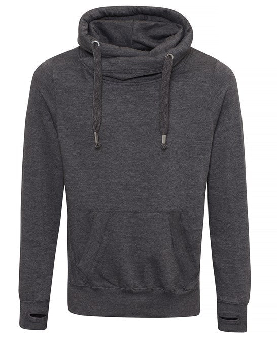 Awdis Just Hoods Heavyweight Crossover Neck Hoodie with Pouch Pockets