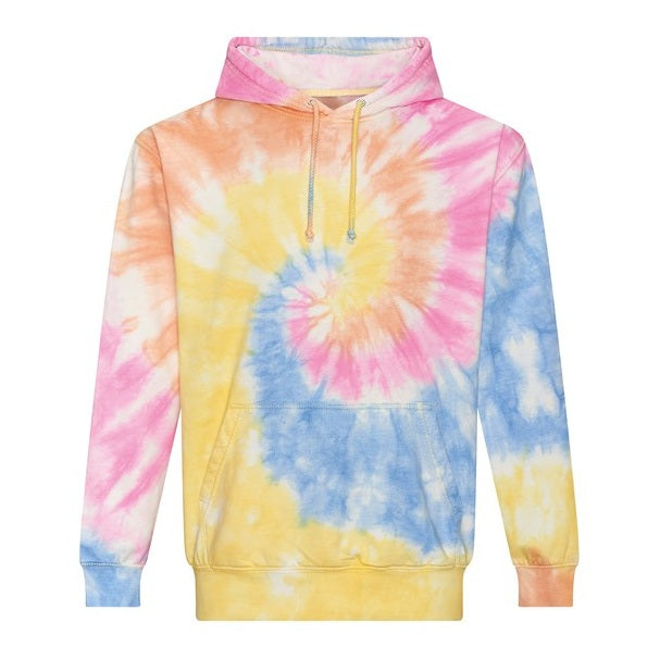 Awdis Just Hoods Tie Dye Hoodie Unique Design Kangaroo Pocket Relaxed Fit