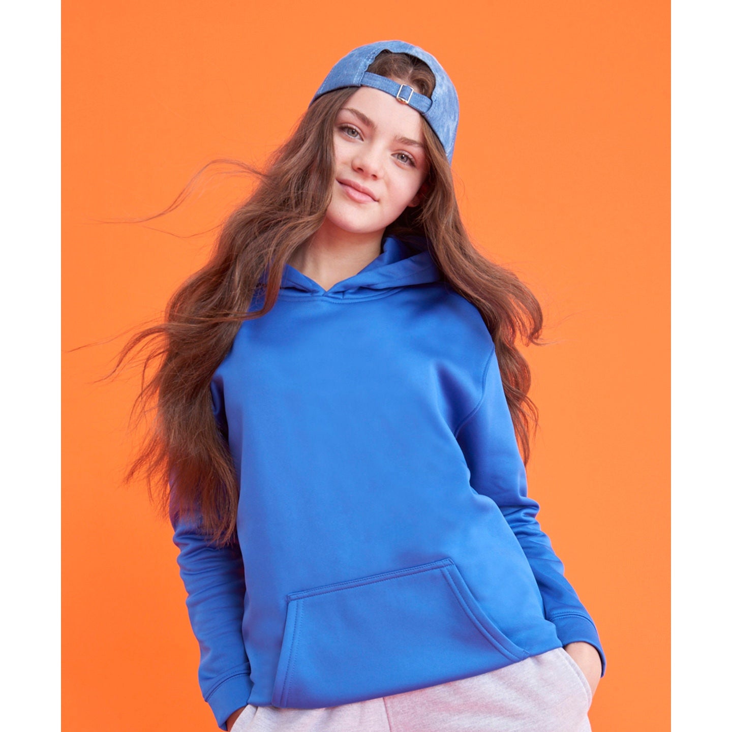 Awdis Just Hoods Kids Sports Hoodie 100% Polyester Kangaroo Pocket Various Sizes