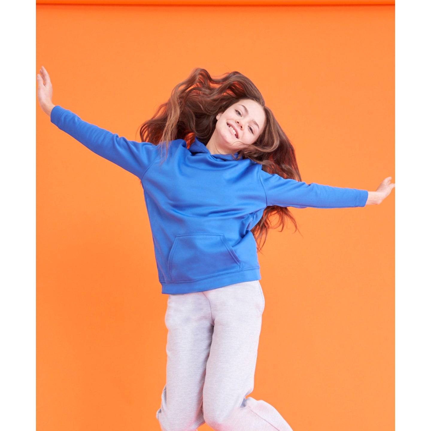 Awdis Just Hoods Kids Sports Hoodie 100% Polyester Kangaroo Pocket Various Sizes