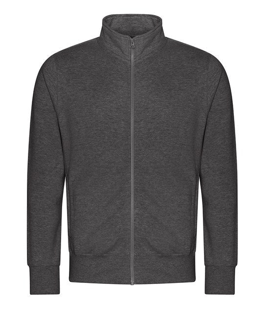 Awdis Just Hoods Full-Zip Sweatshirt Ribbed Cuffs Soft Cotton Blend Casual Wear