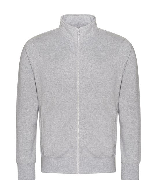 Awdis Just Hoods Full-Zip Sweatshirt Ribbed Cuffs Soft Cotton Blend Casual Wear