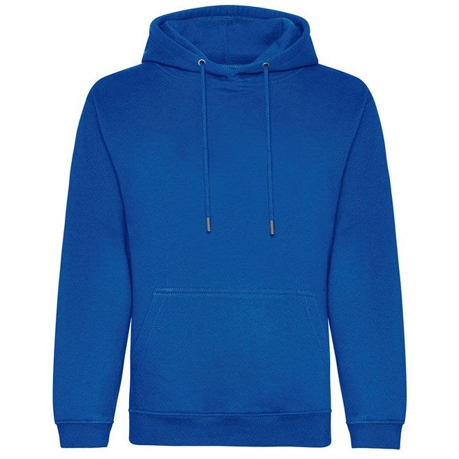 Awdis Just Hoods Organic Hoodie Royal Blue Soft Cotton Eco-Friendly Rebrand