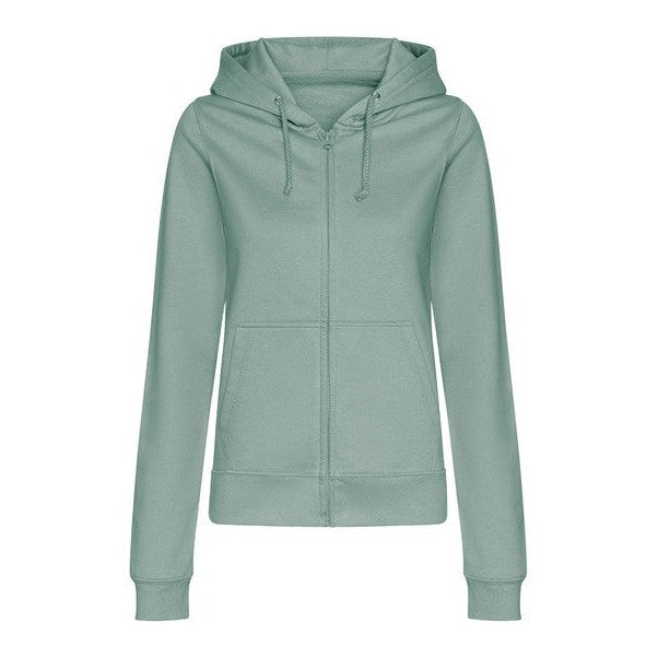 Awdis Just Hoods Women's College Zoodie Full Zip Soft Cotton Relaxed Fit