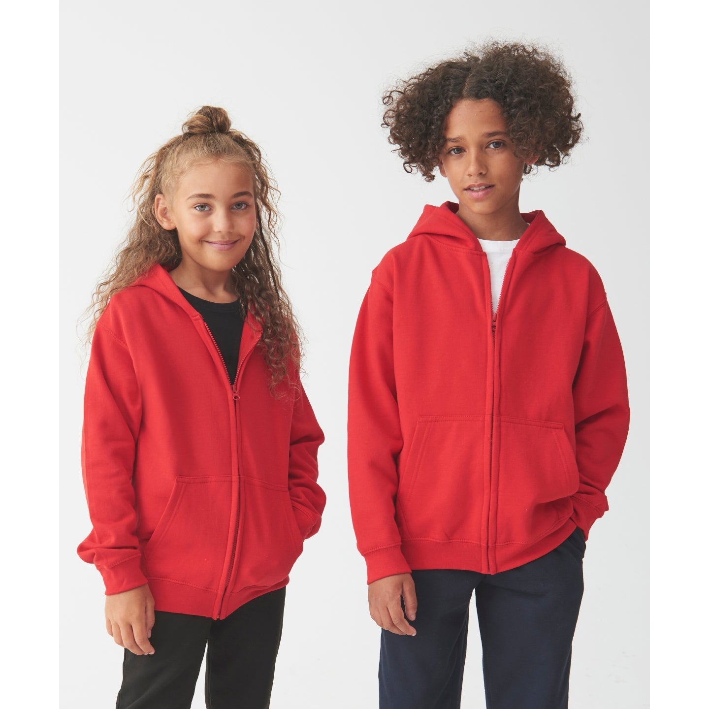 Awdis Just Hoods Kids Zoodie Full Zip Hoodie Soft Cotton Dance Sports Top