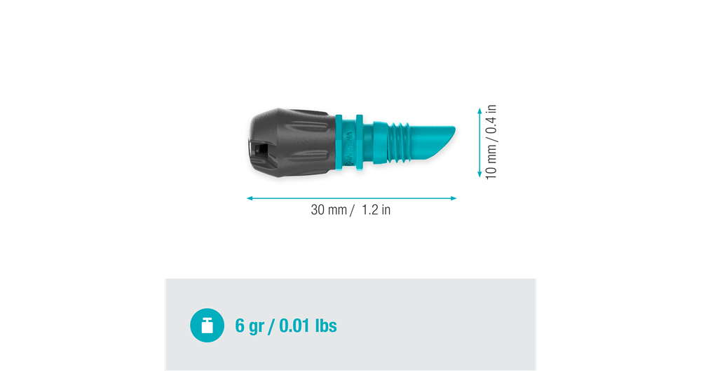 Gardena MDS Endline Micro Strip Sprinkler for Narrow Flower Beds 2.75m Range
