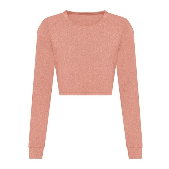Awdis Just T's Women's Long Sleeve Cropped T-Shirt Triblend Casual Top