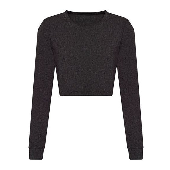 Awdis Just T's Women's Long Sleeve Cropped T-Shirt Triblend Casual Top