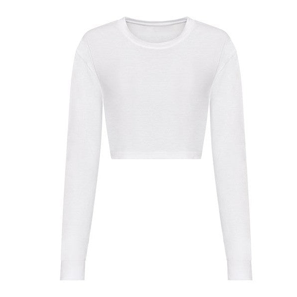 Awdis Just T's Women's Long Sleeve Cropped T-Shirt Triblend Casual Top