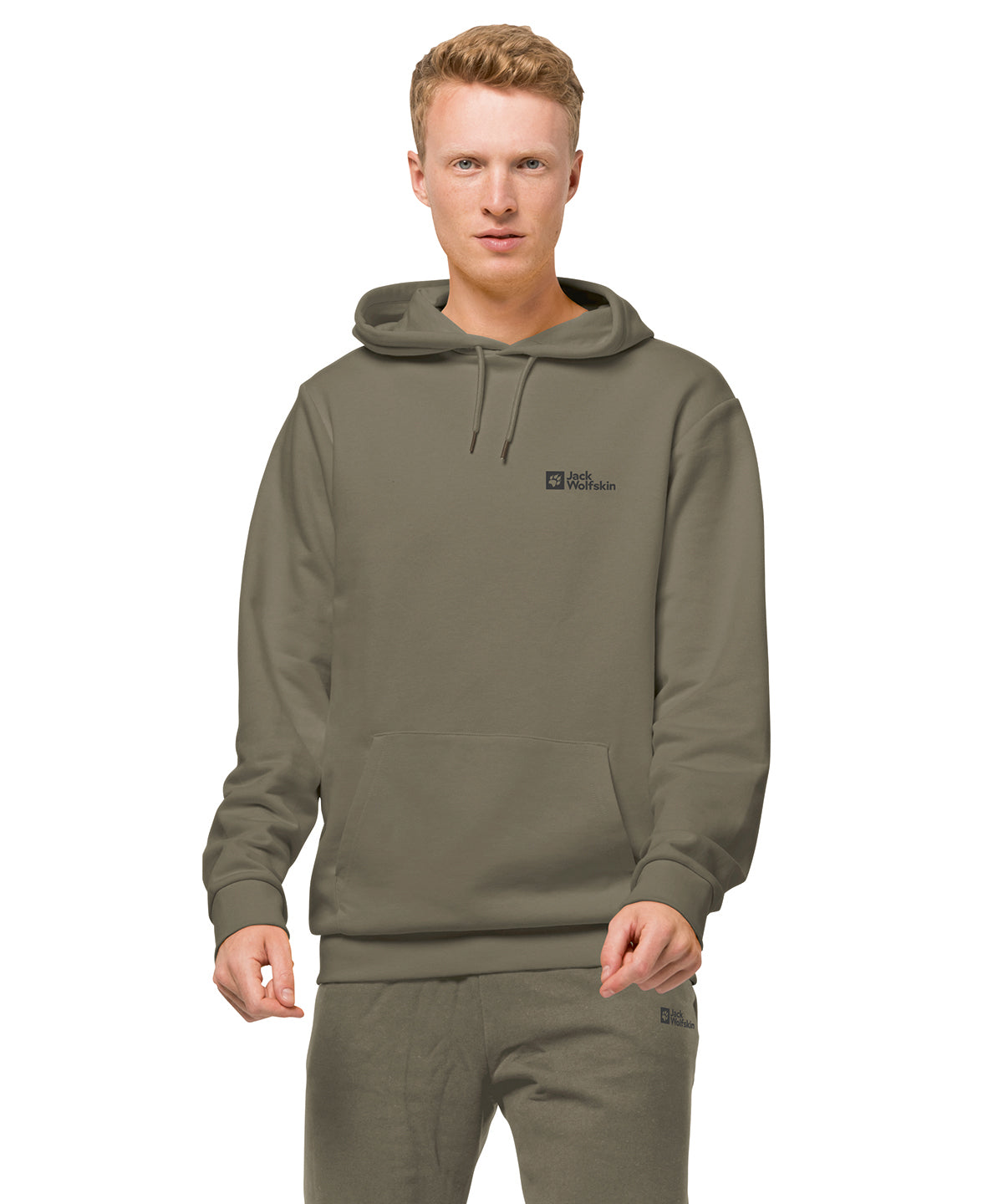 Jack Wolfskin Organic Cotton Hoodie Adjustable Hood Large Pocket Soft S-2XL