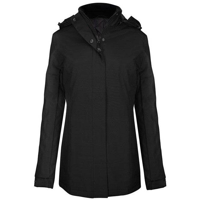 Kariban Ladies' Parka with Detachable Hood and Fleece-Lined Collar, XS-2XL