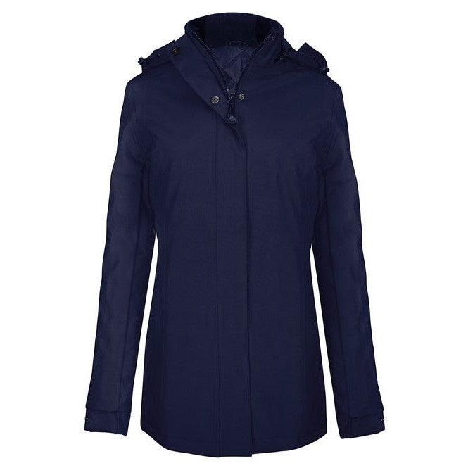 Kariban Ladies' Parka with Detachable Hood and Fleece-Lined Collar, XS-2XL