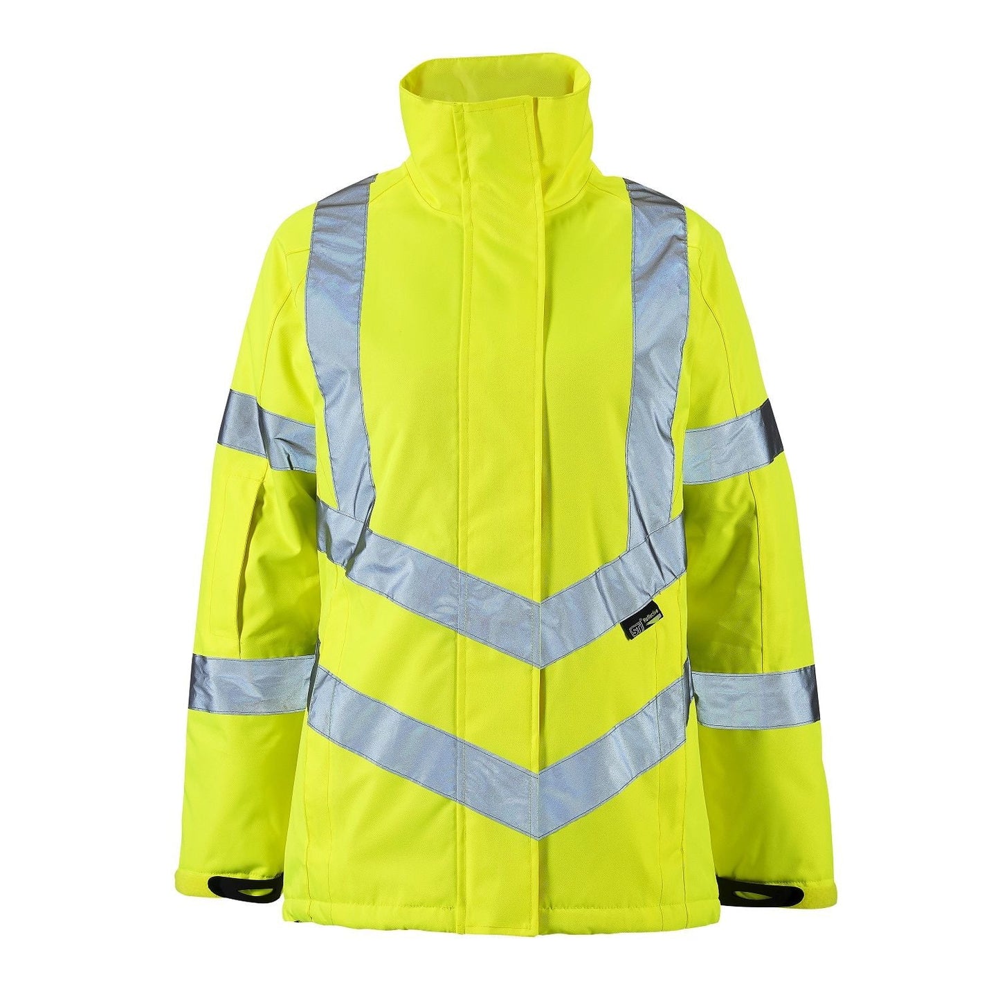 Supertouch Ladies Hi Vis Yellow Kamela Padded Jacket Water-Resistant Comfort