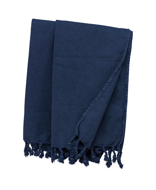 Kariban Vintage Fouta 100% Cotton 165x90cm Washed Effect Unique Fringes