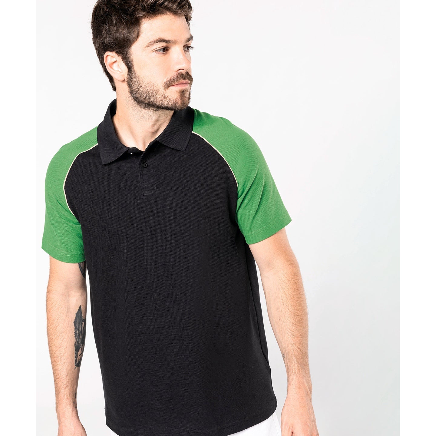 Kariban Contrast Polo Shirt 100% Cotton PiquÃ© Ribbed Collar Raglan Sleeves