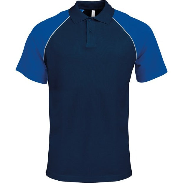 Kariban Contrast Polo Shirt 100% Cotton PiquÃ© Ribbed Collar Raglan Sleeves