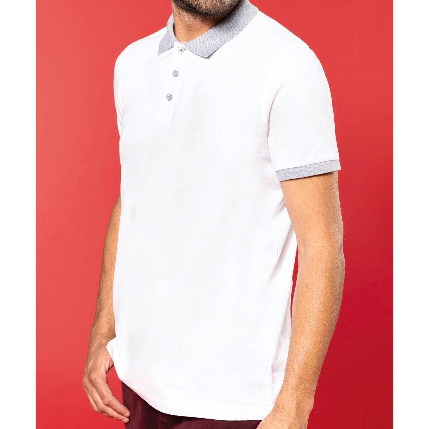 Kariban Two-Tone PiquÃ© Polo Shirt 100% Cotton Contrasting Neck & Cuffs