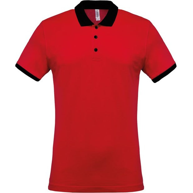 Kariban Two-Tone PiquÃ© Polo Shirt 100% Cotton Contrasting Neck & Cuffs