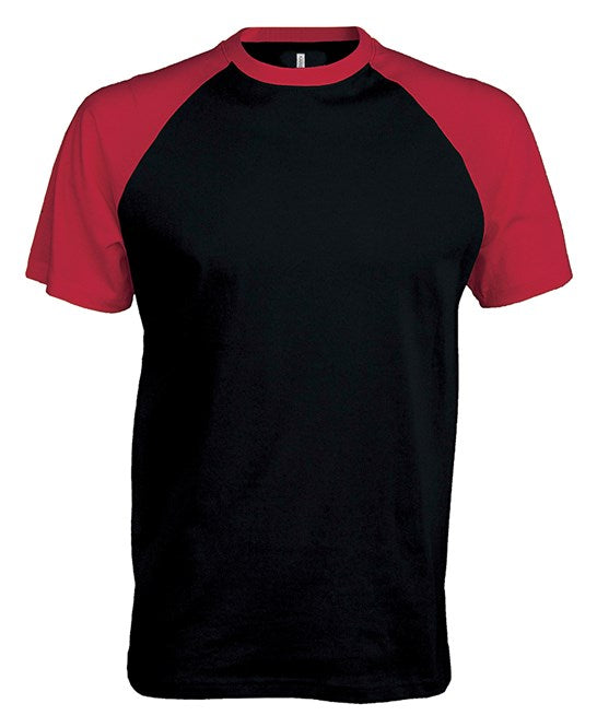 Kariban Two-Tone Baseball T-Shirt 100% Cotton Contrast Sleeves Side Vents