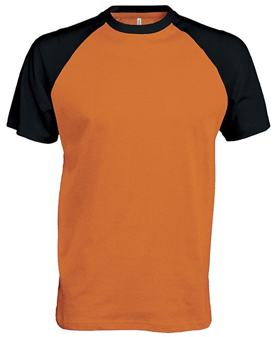 Kariban Two-Tone Baseball T-Shirt 100% Cotton Contrast Sleeves Side Vents