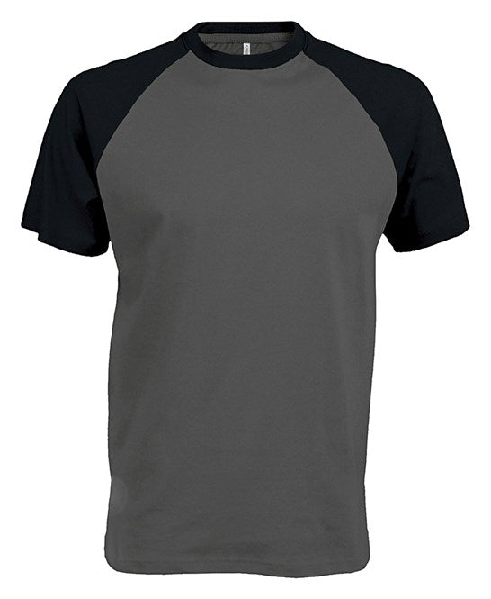 Kariban Two-Tone Baseball T-Shirt 100% Cotton Contrast Sleeves Side Vents